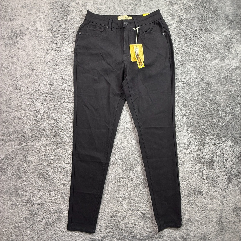 Hybrid and Company Retro Y2K Black Skinny Leg Jeans Hyper Stretch NWT M 26x29